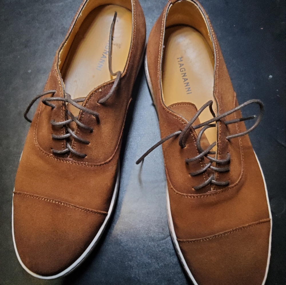 Magnanni suede shoes